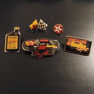 Vintage Texaco Havoline Oil Davey Allison Race Car Memorabilia enamel Pins